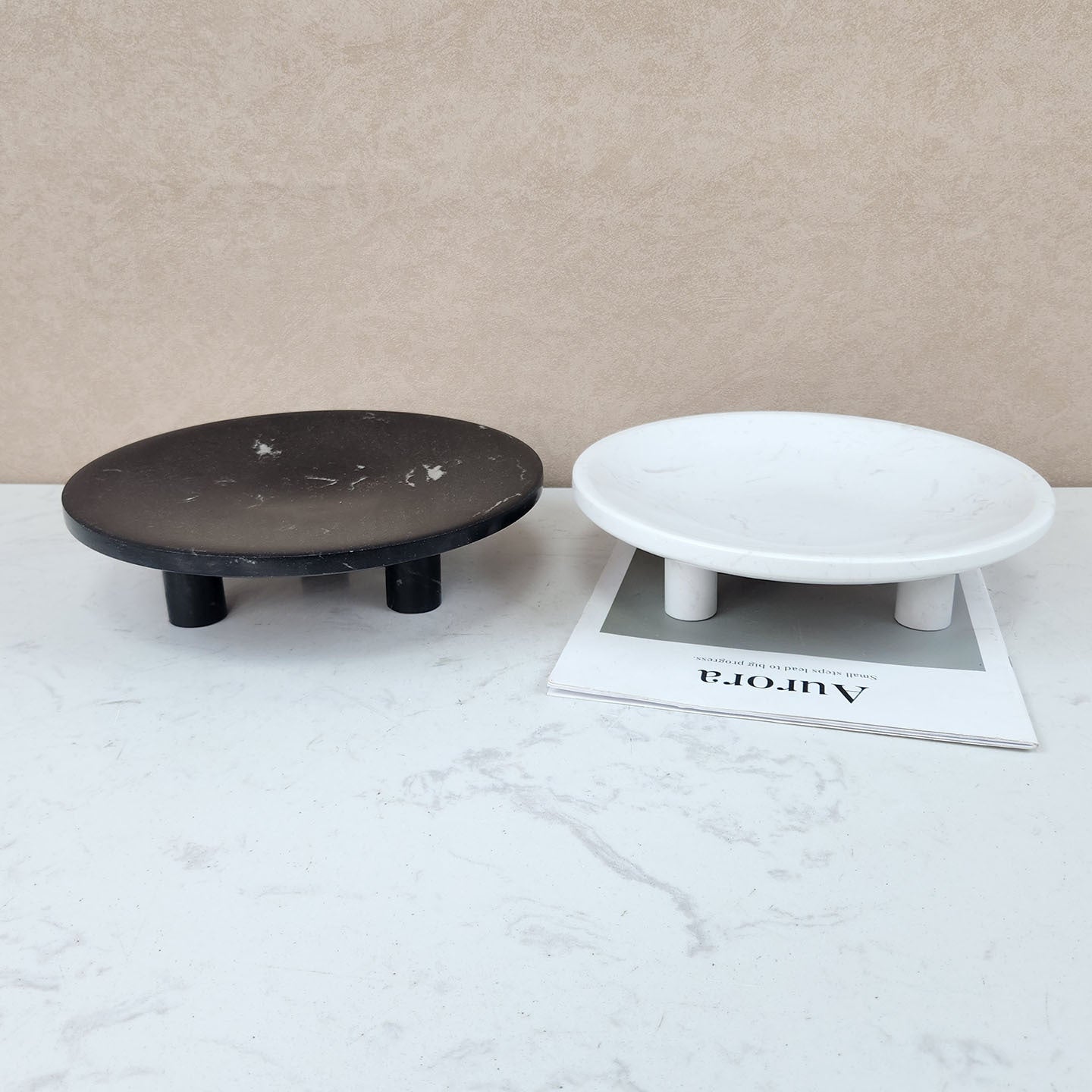 Marble Display Tray with Raised Feet