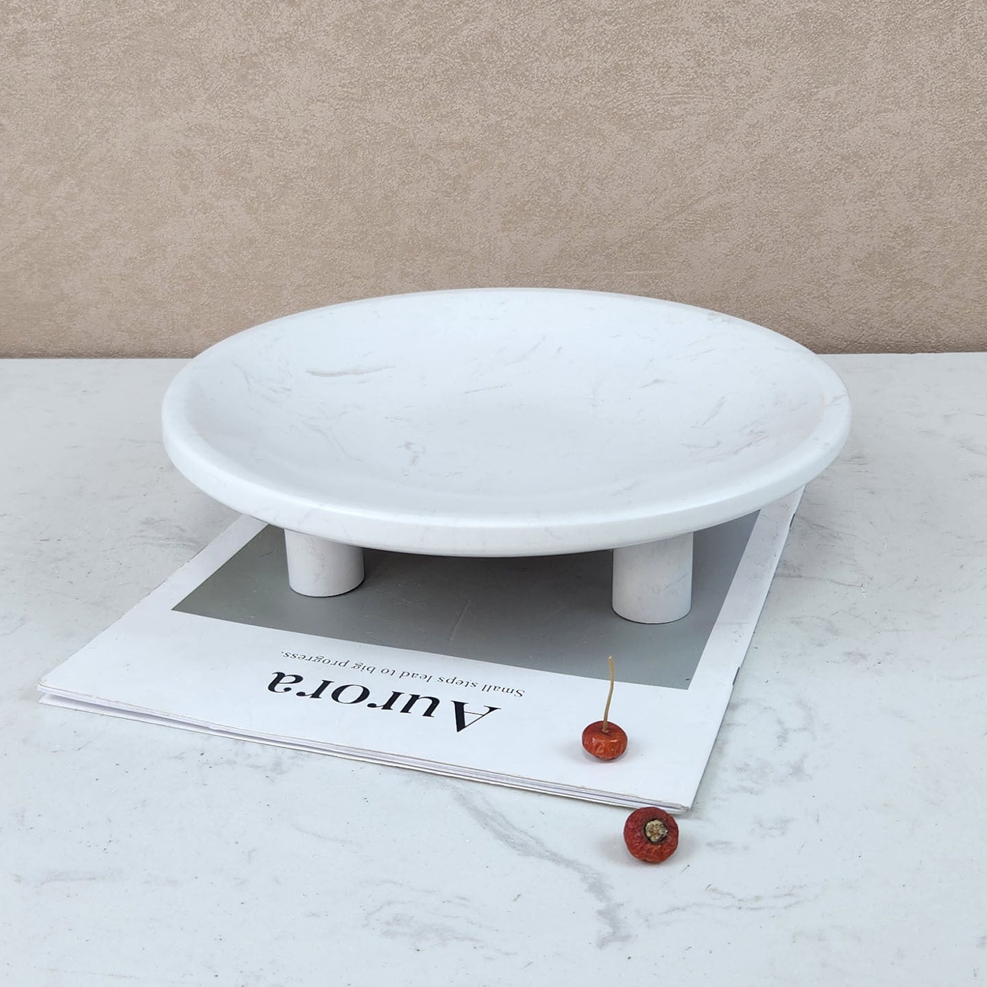 Marble Display Tray with Raised Feet