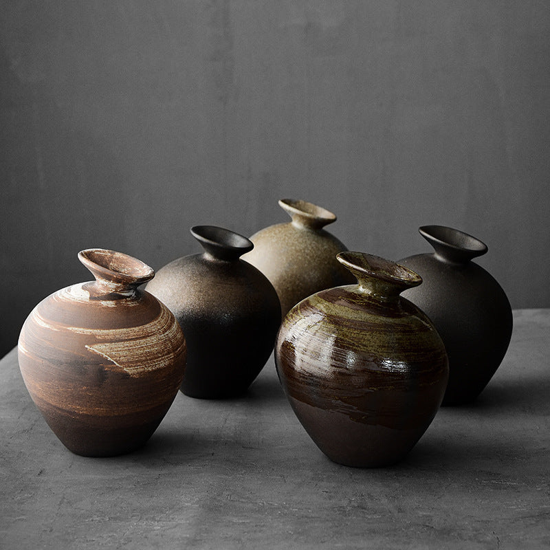 Retro Floral Decorative Vase