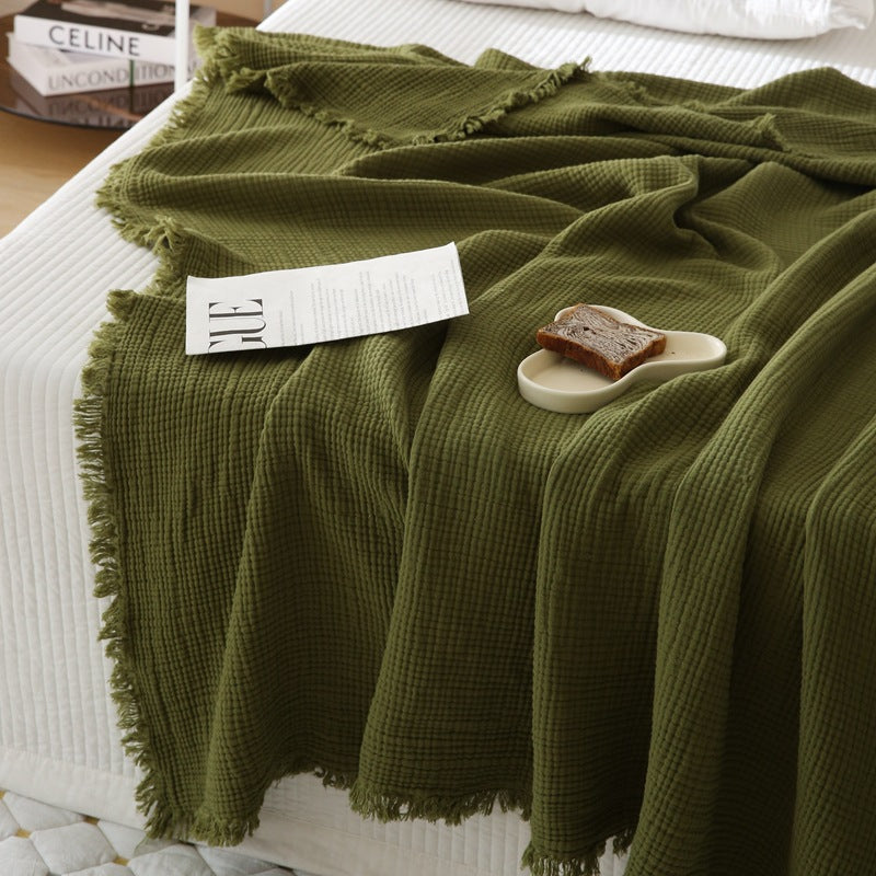 Soft Cotton Crepe Throw Blanket