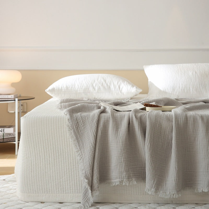 Soft Cotton Crepe Throw Blanket