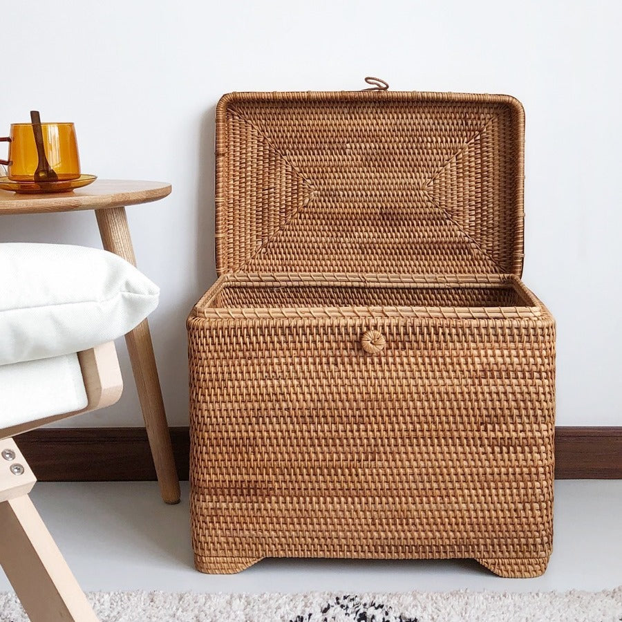 Handwoven Rattan Storage Basket