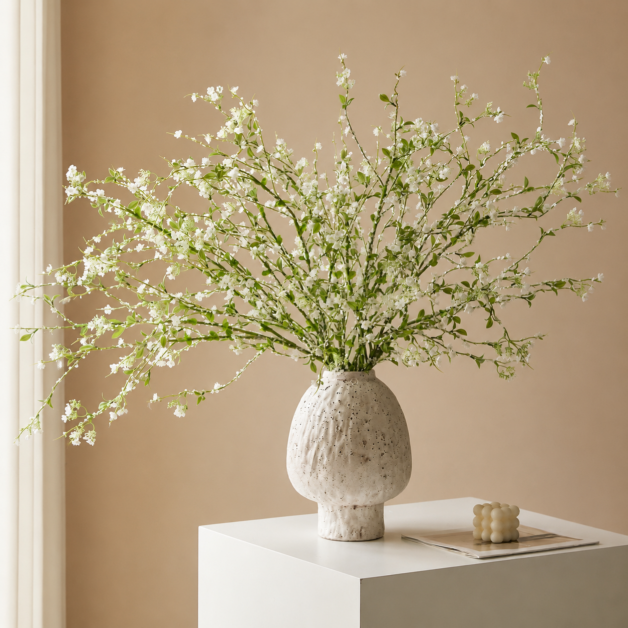 Textured Ceramic Flower Vase