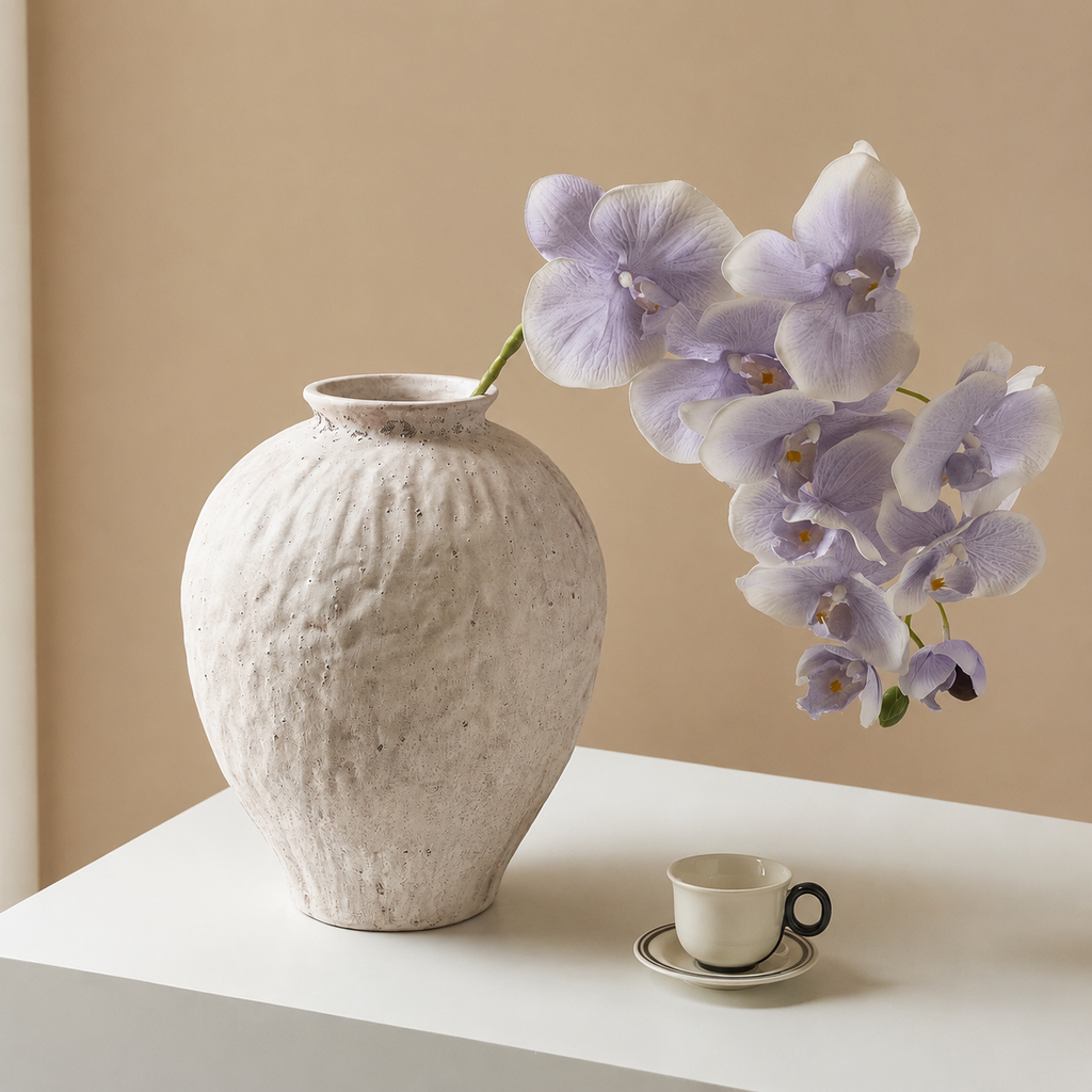 Textured Ceramic Flower Vase