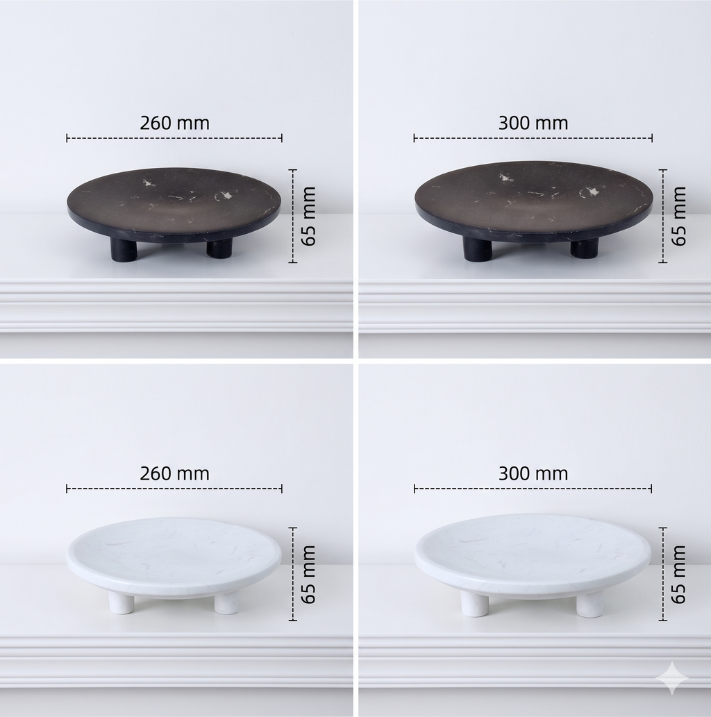 Marble Display Tray with Raised Feet
