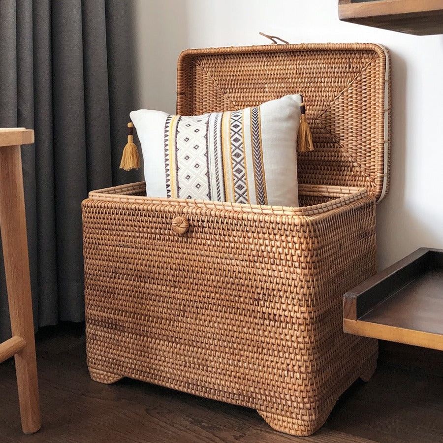 Handwoven Rattan Storage Basket