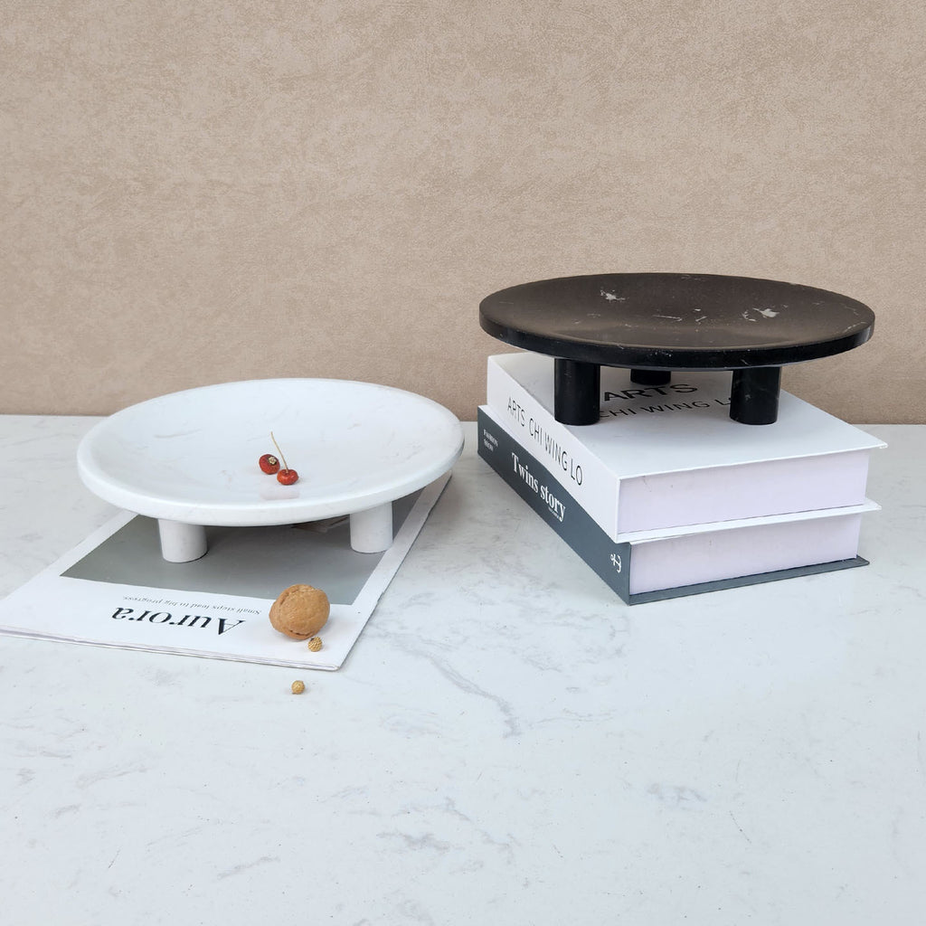 Marble Display Tray with Raised Feet