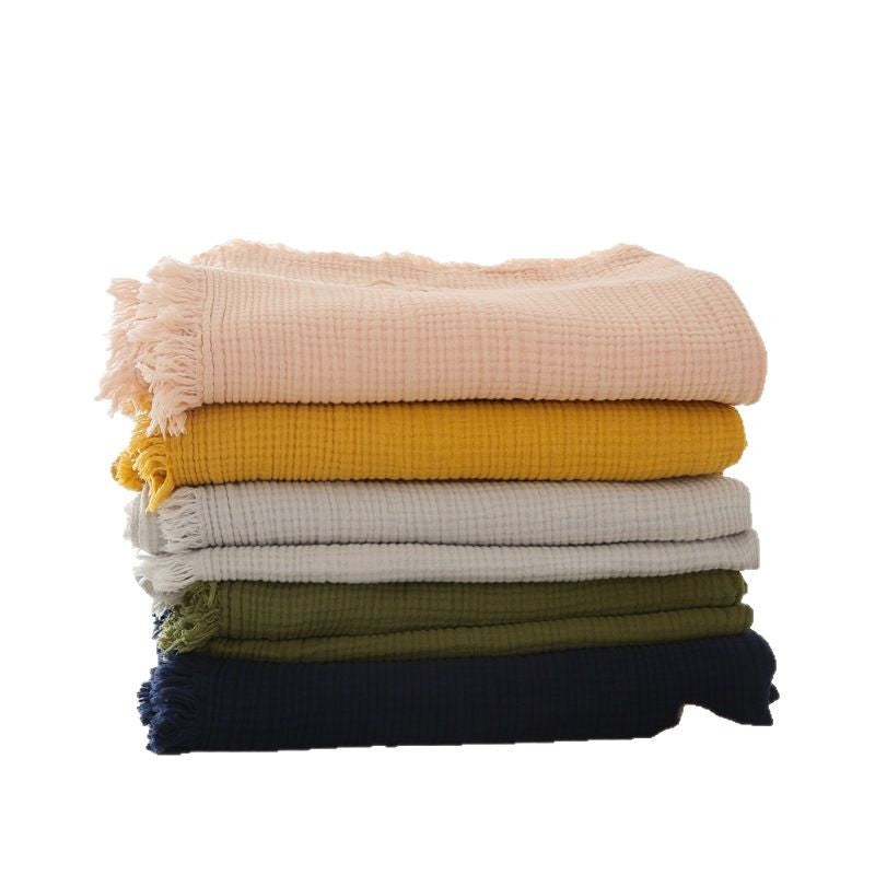 Soft Cotton Crepe Throw Blanket